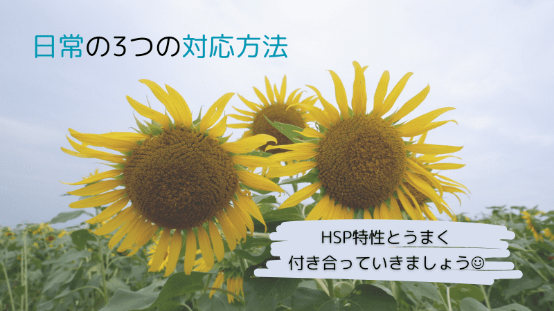 HSPさんの日常の3つの対応方法